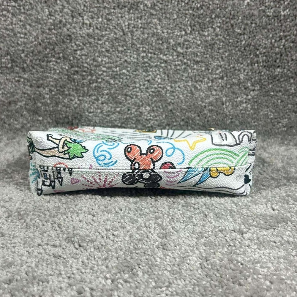 Dooney & Bourke Disney Parks Sketch Cosmetic Bag White Multi Mickey Minnie - Picture 6 of 7
